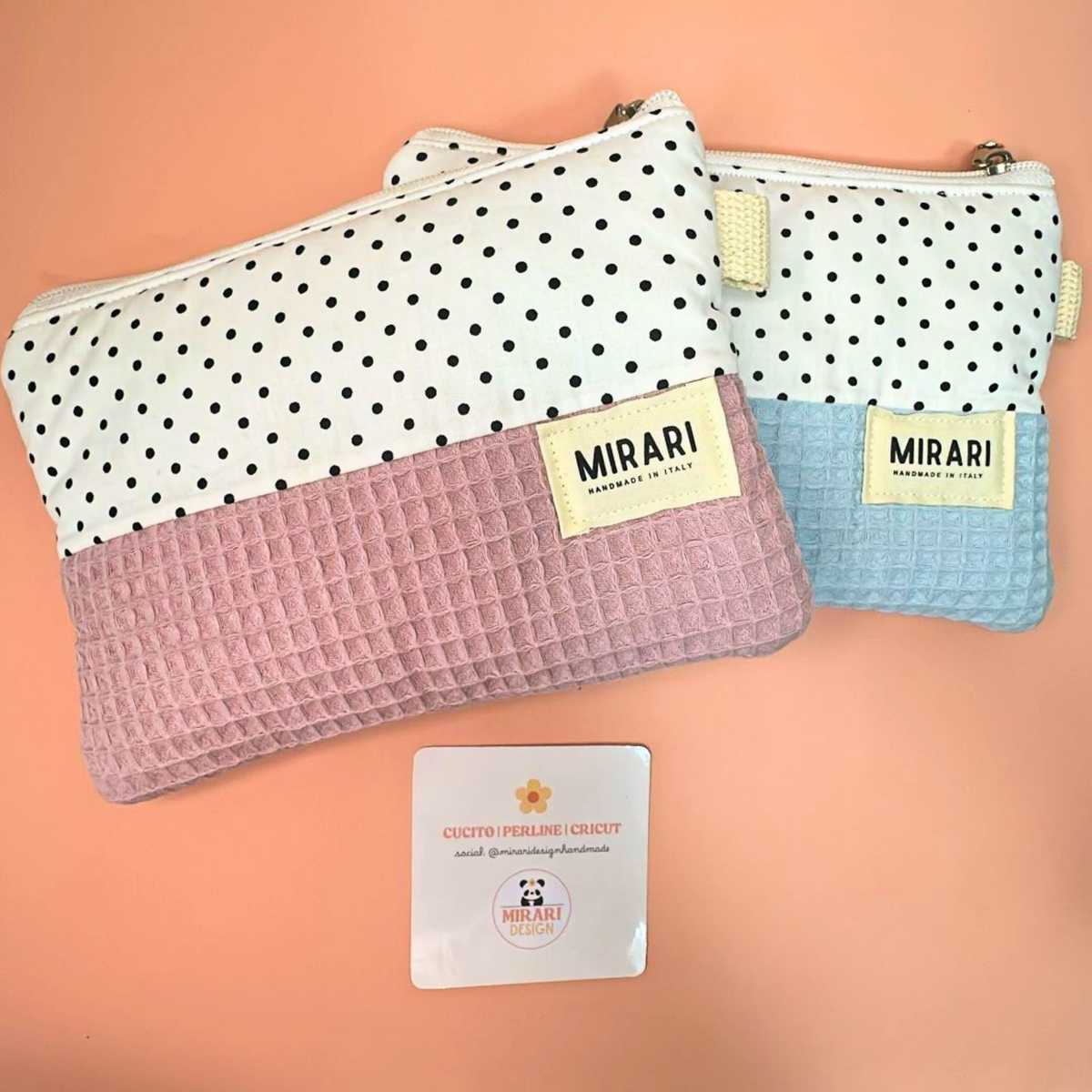 Pochette Waffle - Pastello, Pois