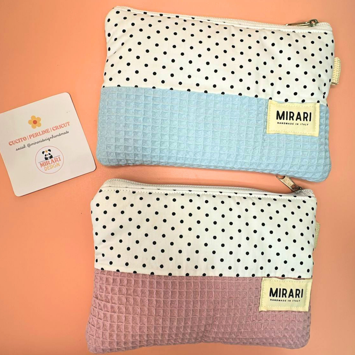 Pochette Waffle - Pastello, Pois