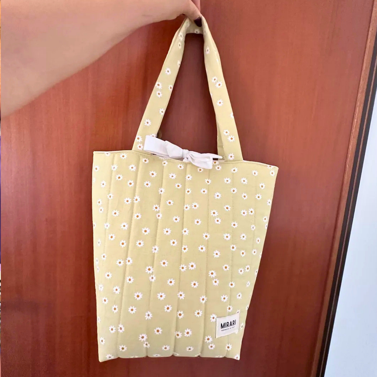 Tote bag con fiocco - Margherite