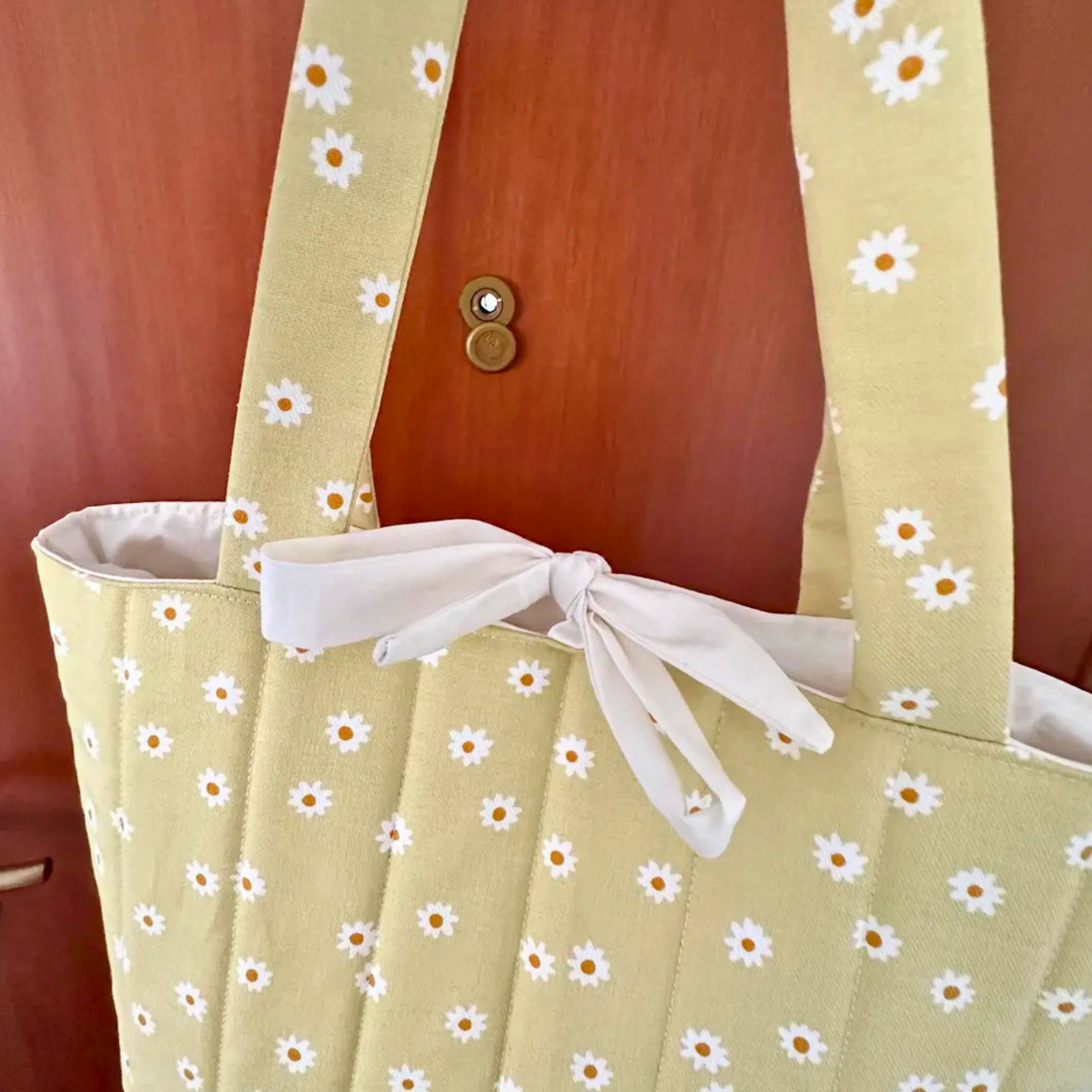 Tote bag con fiocco - Margherite