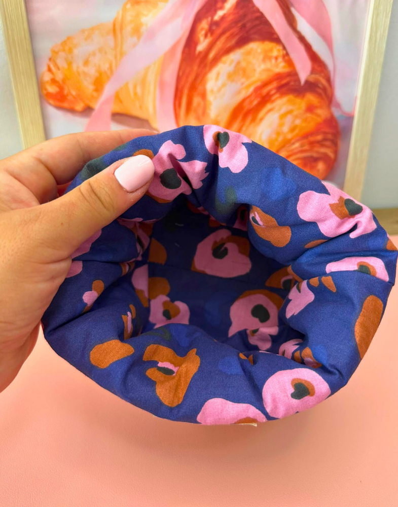 Cestino portaoggtti S - Midnight Bloom, Waffle Beige - PRONTA CONSEGNA