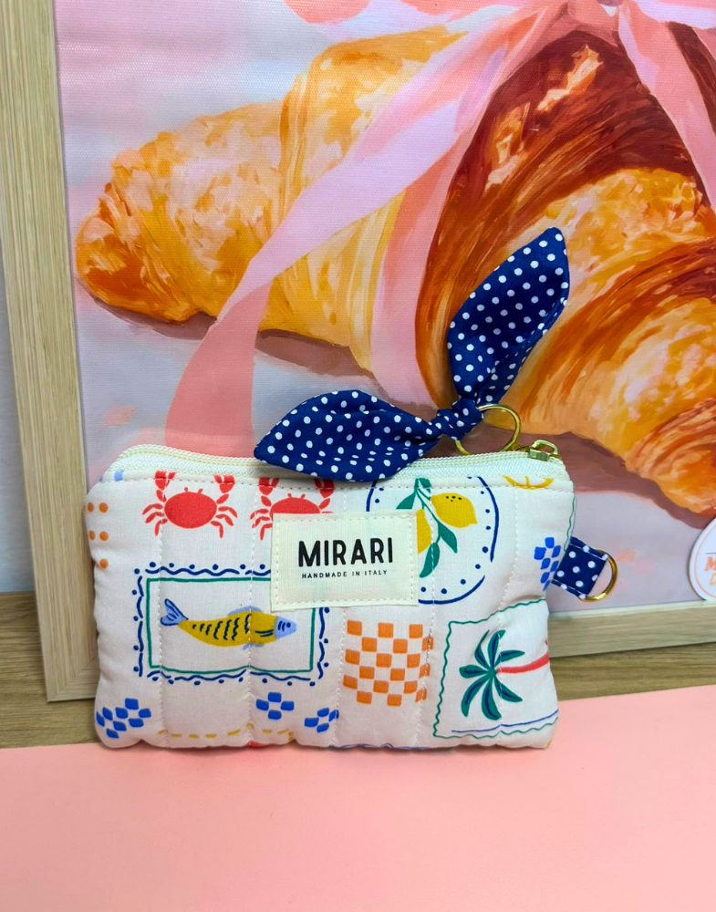 Portamonete Trapuntato "Summer Vibes" con Fiocco - PRONTA CONSEGNA