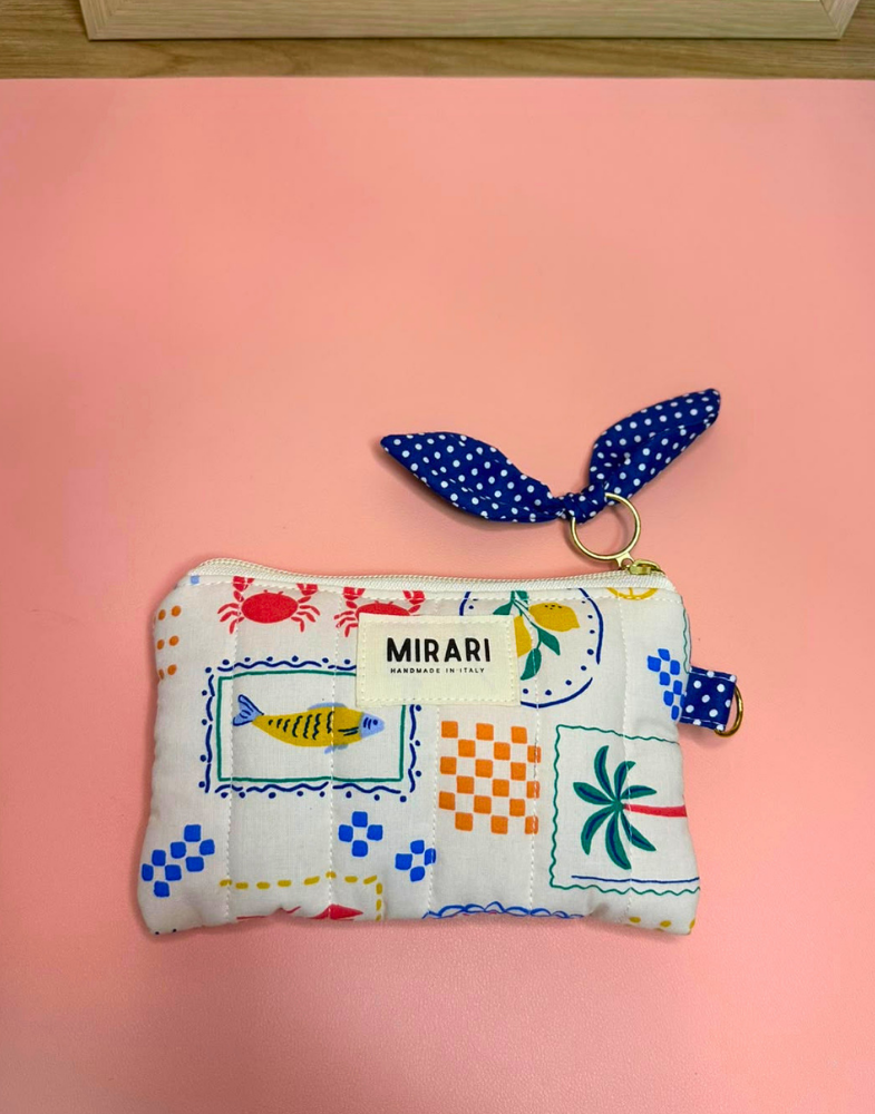 Portamonete Trapuntato "Summer Vibes" con Fiocco - PRONTA CONSEGNA
