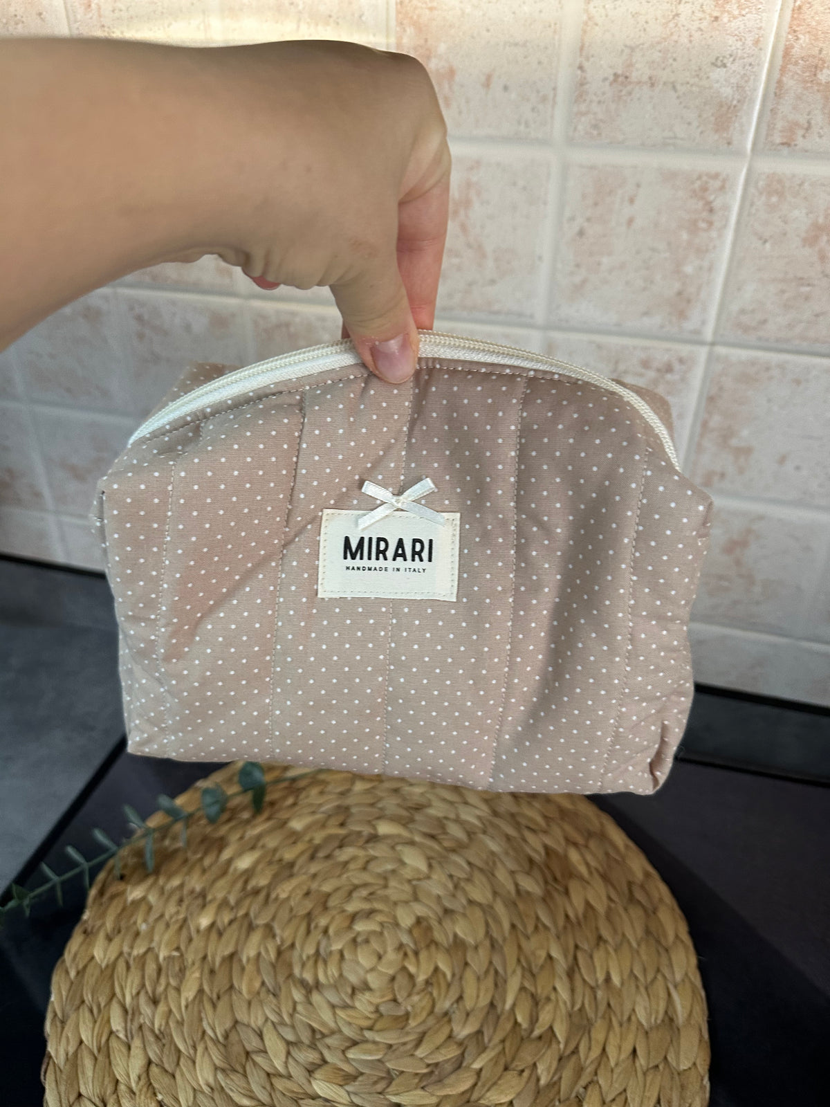 Beauty Case M - a pois - PRONTA CONSEGNA
