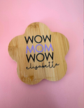 Specchietto Fiore in bambù personalizzato