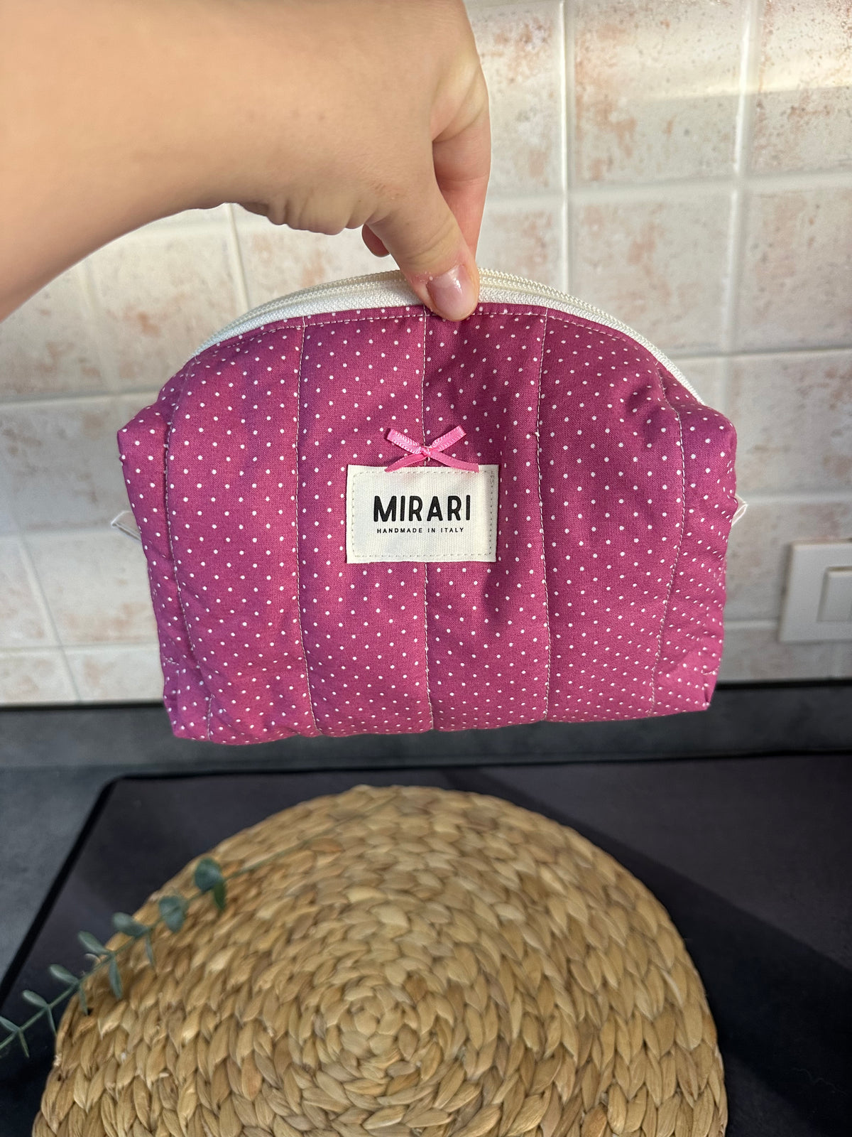 Beauty Case M - a pois - PRONTA CONSEGNA
