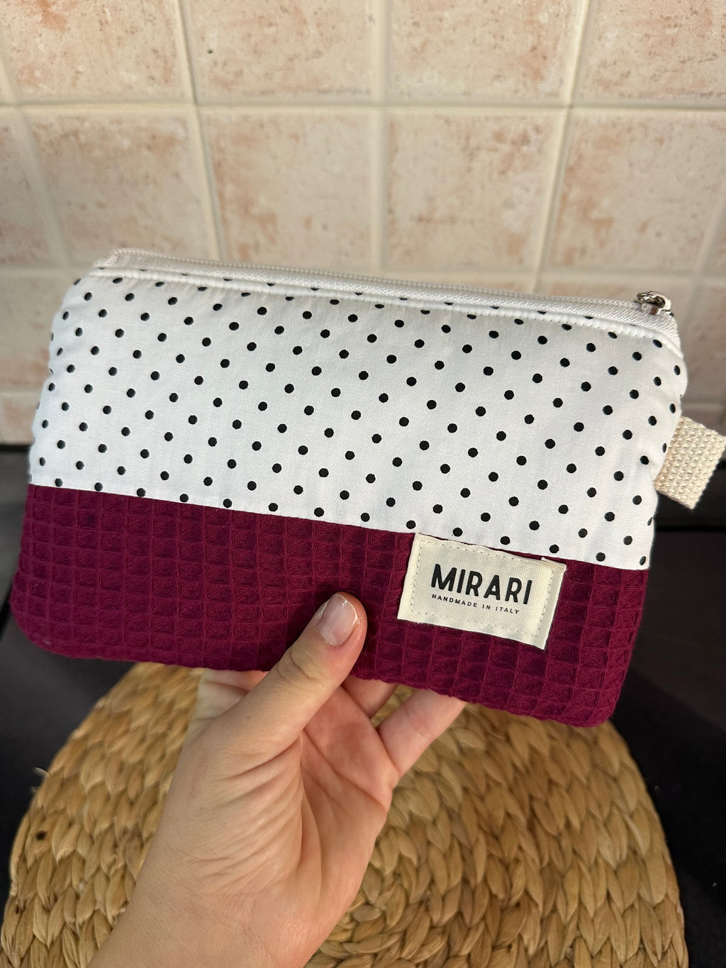 Pochette Waffle - Pastello, Pois