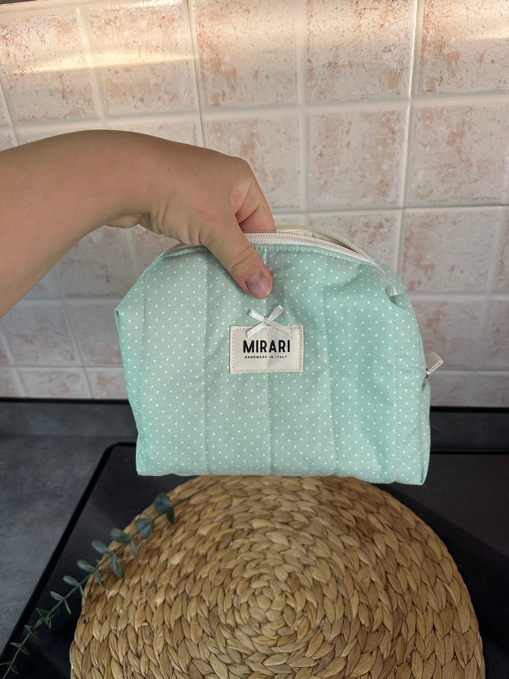 Beauty Case M - a pois - PRONTA CONSEGNA