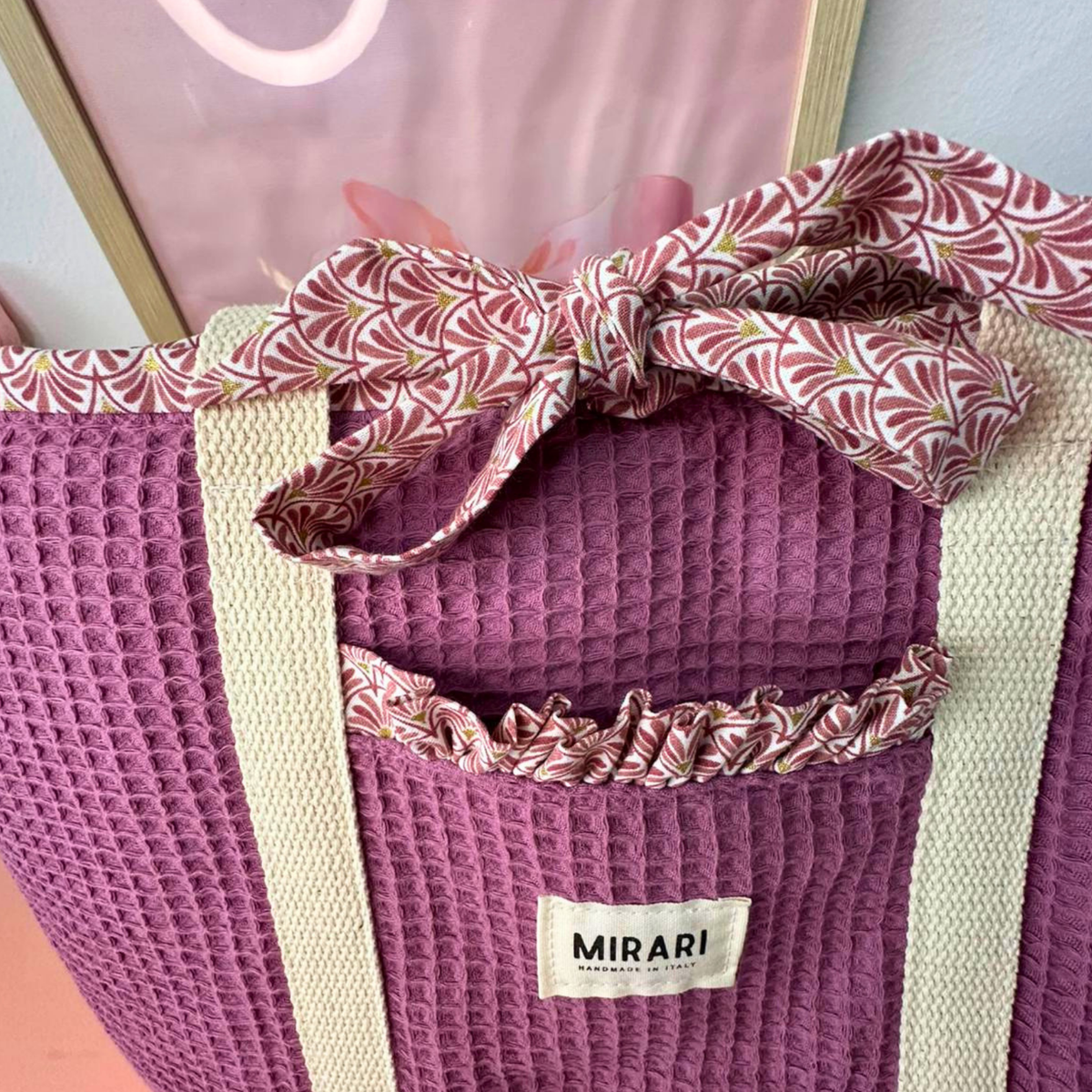 Tote bag "Afrodite" - Waffle Malva