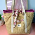 Tote bag "Afrodite" - Waffle Beige - PRONTA CONSEGNA