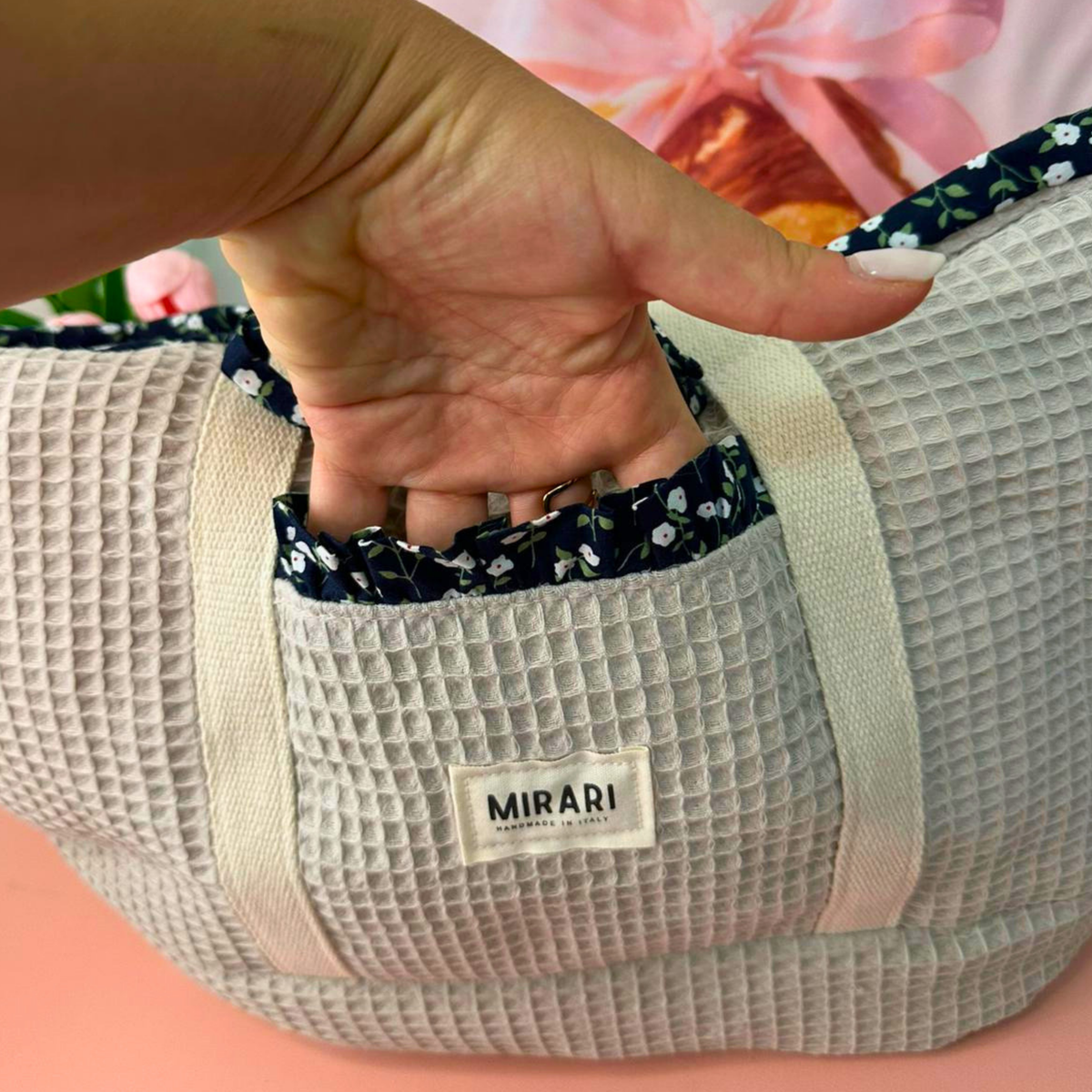 Tote bag "Afrodite" - Waffle Sabbia
