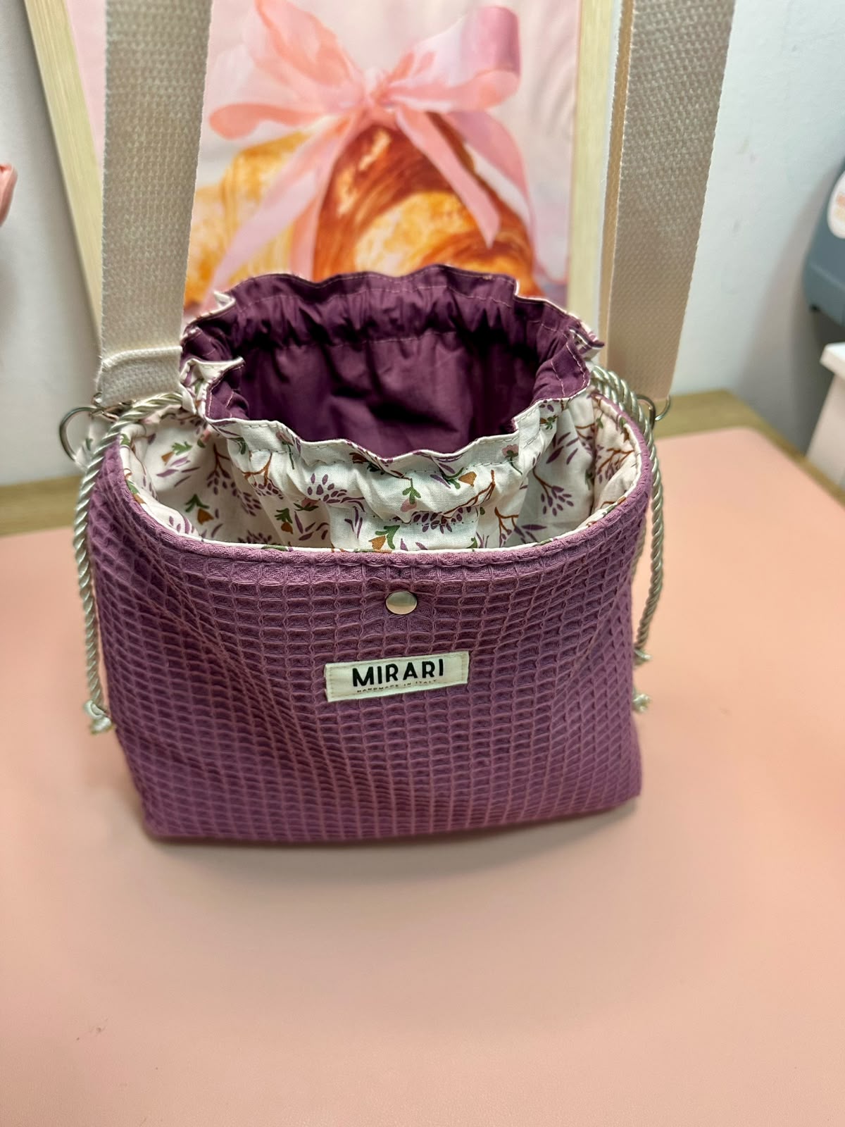 Borsa "Artemide" - Waffle Malva