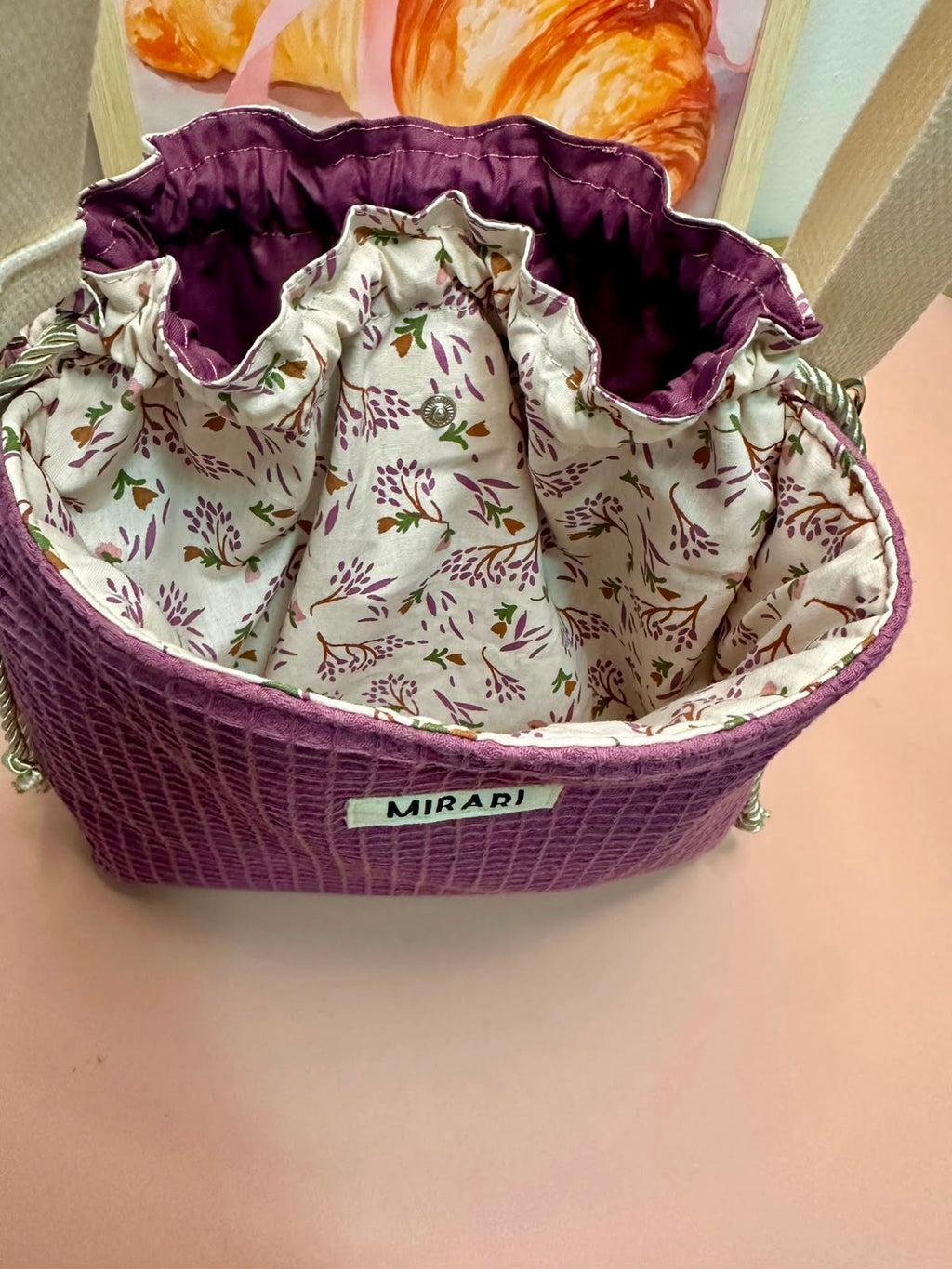 Borsa "Artemide" - Waffle Malva