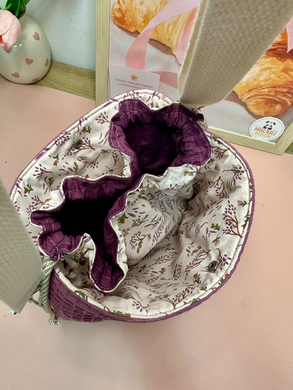 Borsa "Artemide" - Waffle Malva