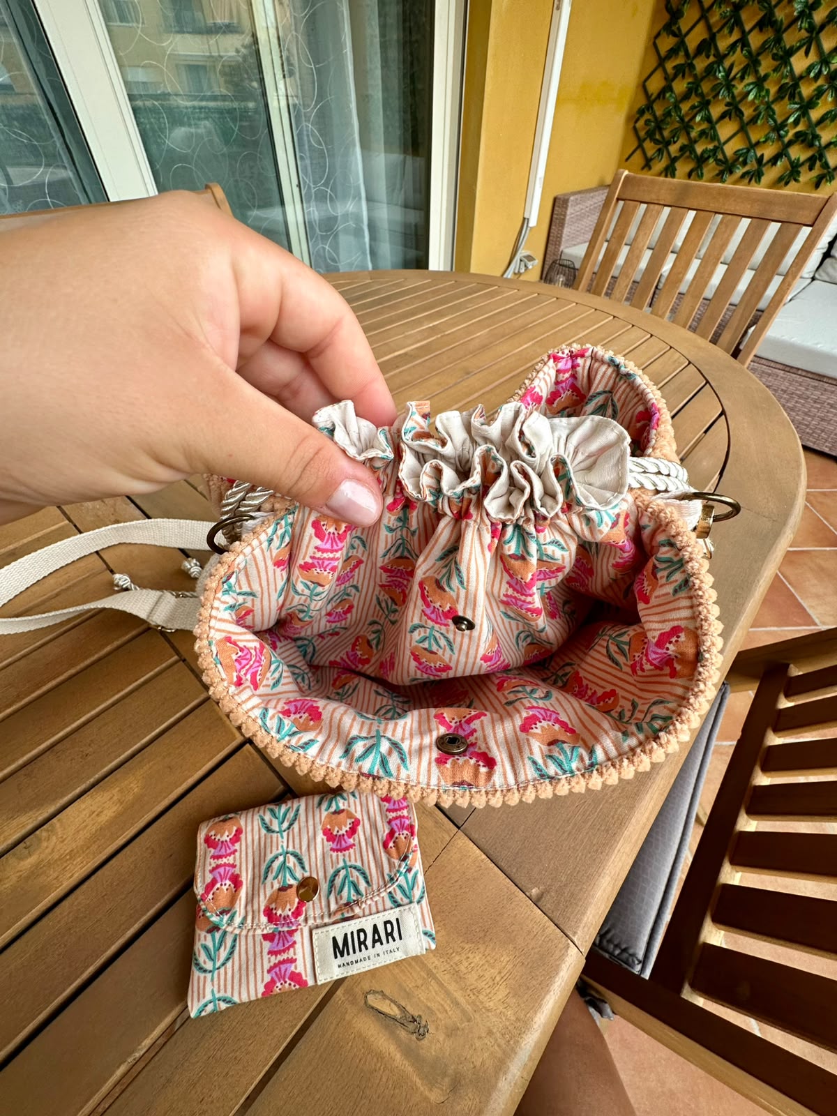 Borsa "Artemide" - Velluto a coste Caramello