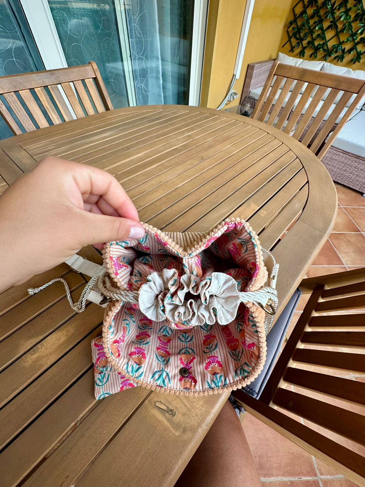 Borsa "Artemide" - Velluto a coste Caramello