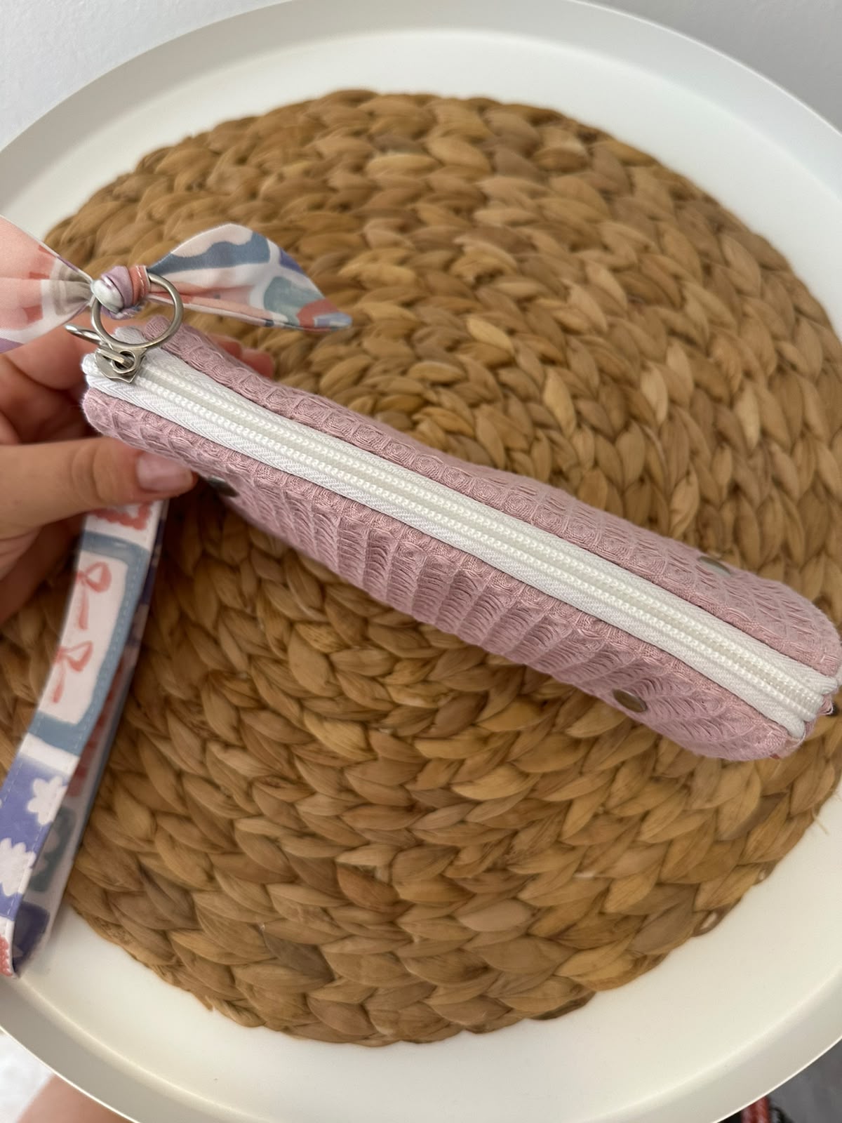 Portafoglio "Atena" - Waffle Rosa antico
