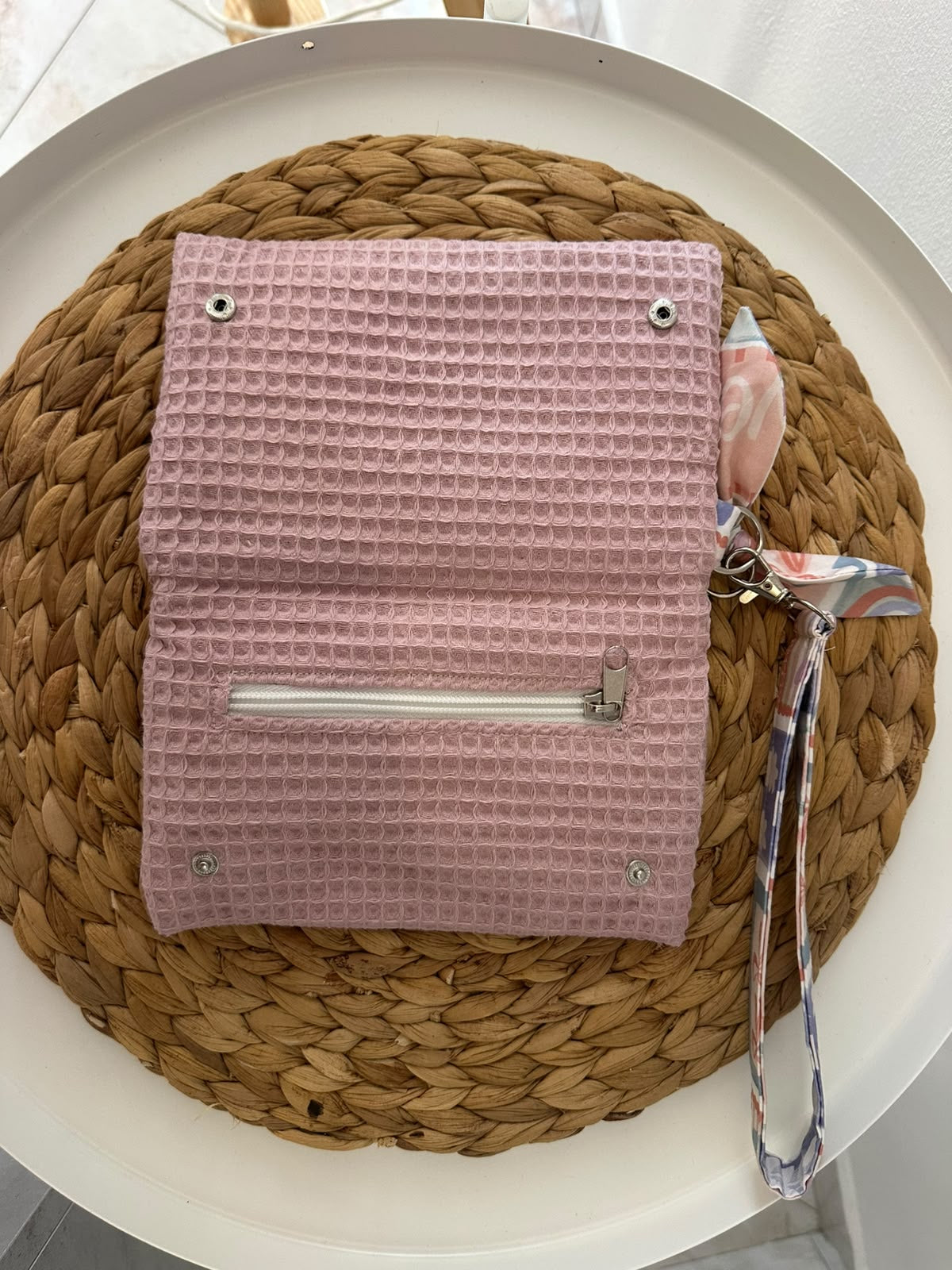 Portafoglio "Atena" - Waffle Rosa antico