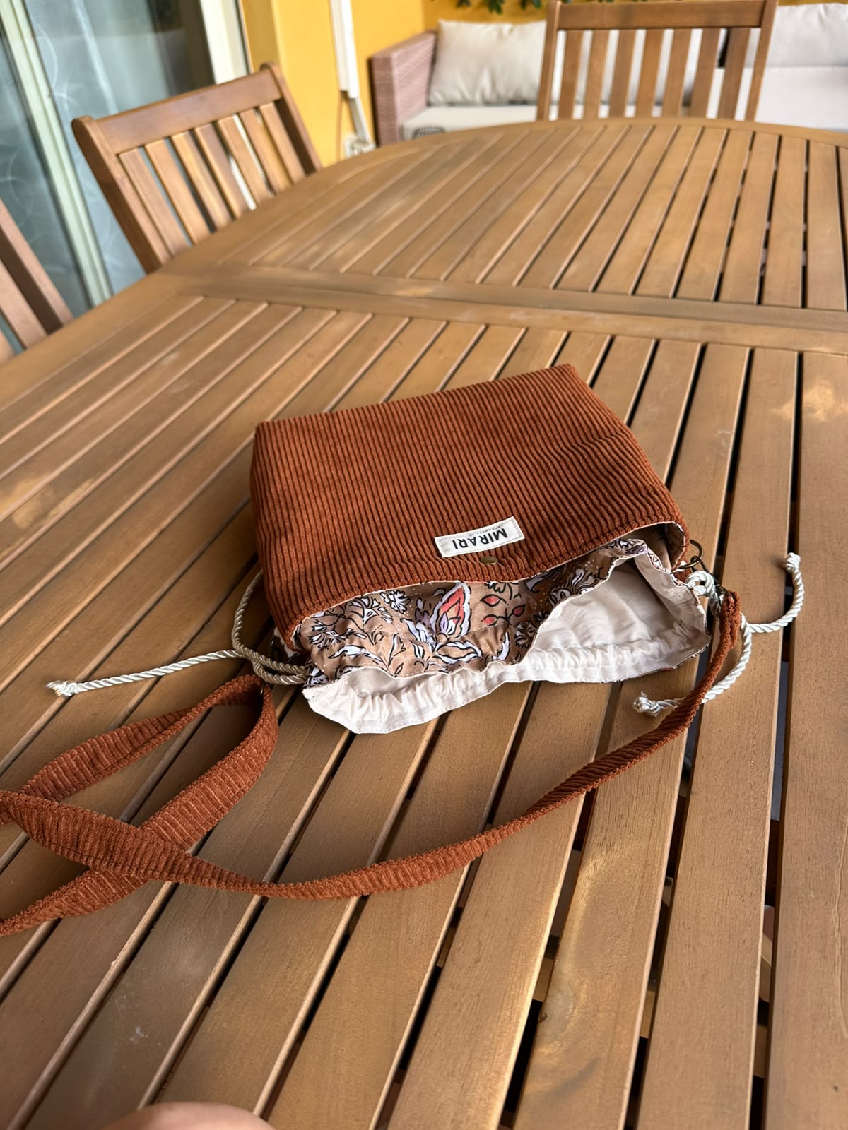 Borsa "Artemide" - Velluto a coste Cioccolato