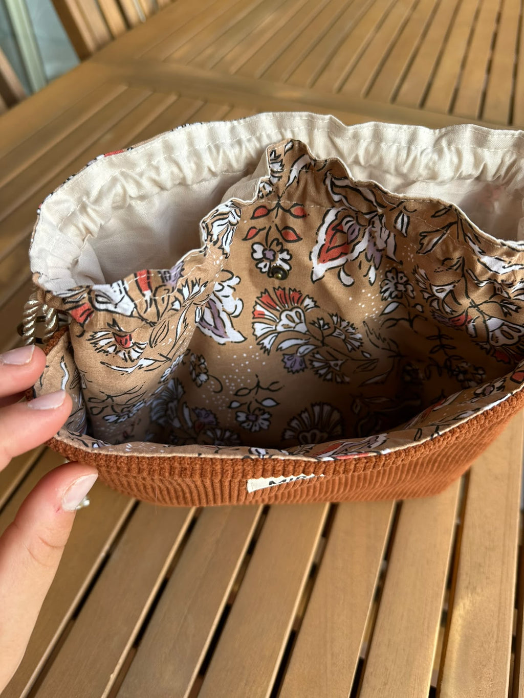 Borsa "Artemide" - Velluto a coste Cioccolato