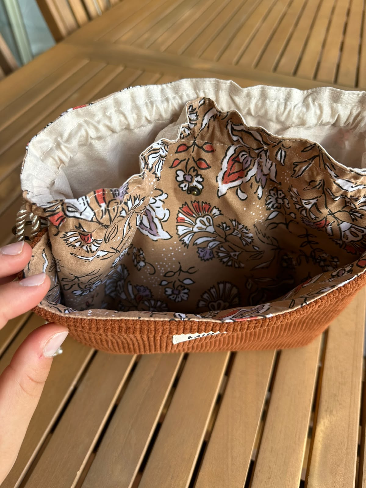Borsa "Artemide" - Velluto a coste Cioccolato