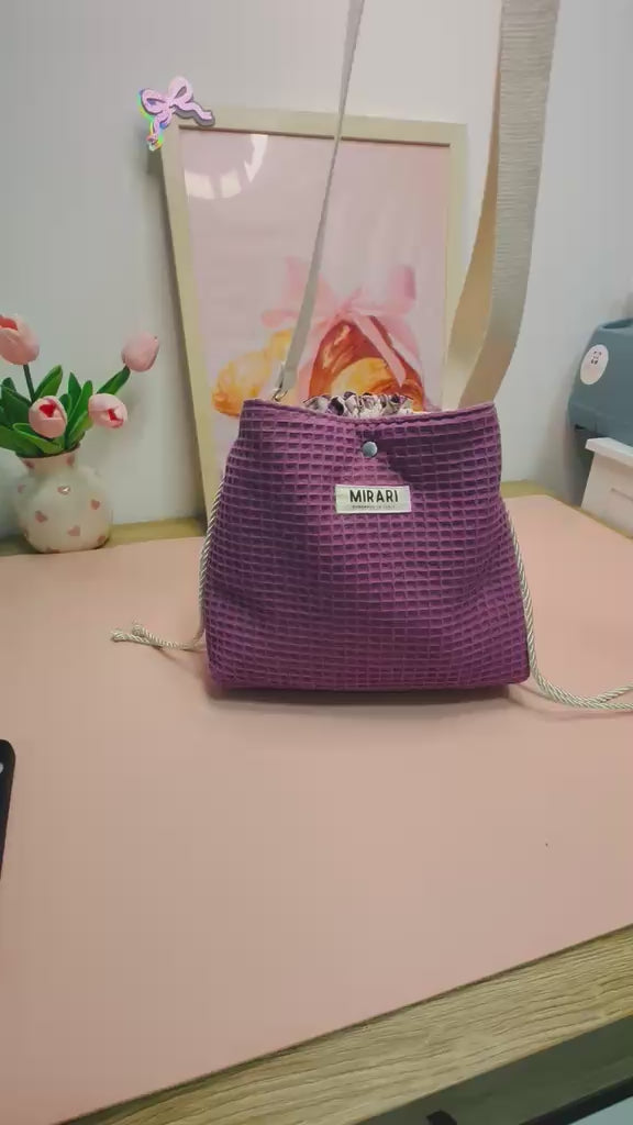 Borsa "Artemide" - Waffle Malva